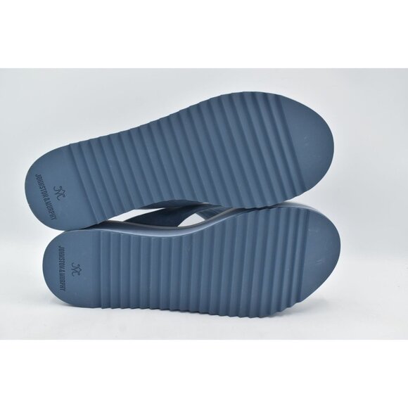 Johnston & Murphy Womens Size 11 Grace Cross Band Slate Blue Suede Slide Sandals - Picture 6 of 14